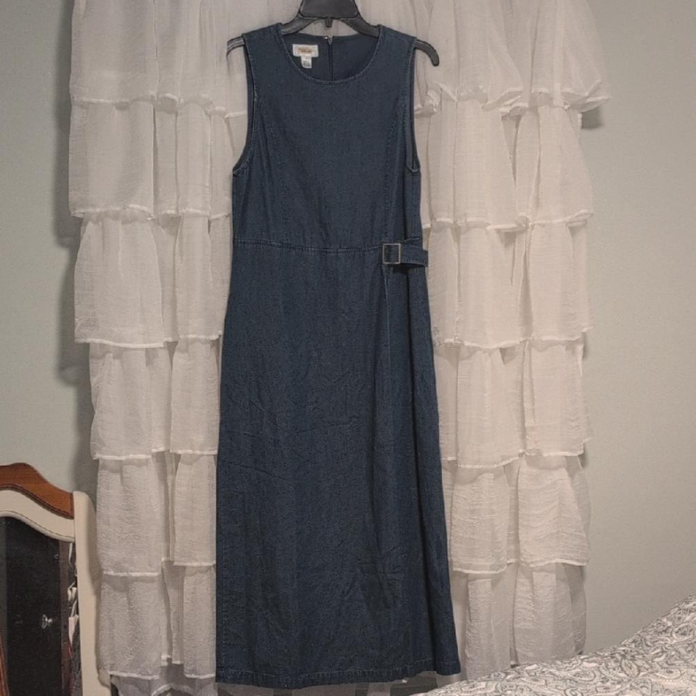 Denim Maxi Jumper Wrap Dress